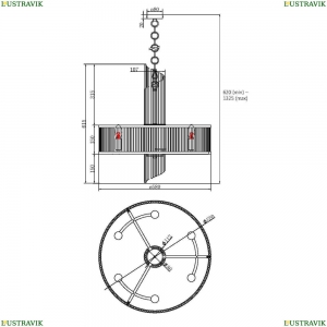 MOD174PL-06G Подвесной светильник Maytoni, Frame