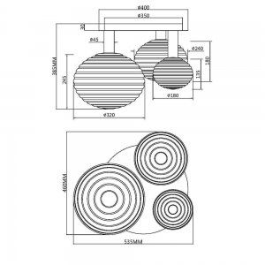 MOD268CL-03G Потолочный светильник Maytoni, Reels