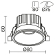 DL058-12W3K-B Встраиваемый светильник Technical, Round