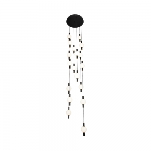 07637-18A,19(01) Люстра каскадная димм.Луена черн