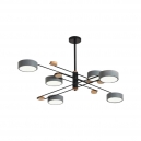 07648-6,16(4000K) Люстра Kink Light, Рапис, Черный + Серый