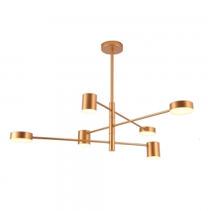 07650-6,33(3000K) Люстра Мекли мат.золото Led 42W