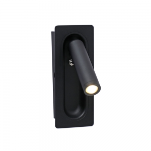 08071M,19 Бра встраиваемое Ризи черный Led 3W