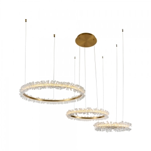 08246,36PA(4000K) Подвес Лаура латунь d40+60+80