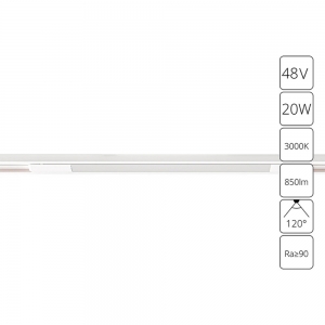 A7284PL-1WH Трековый светильник 20W 3000К для магнитного шинопровода Arte lamp, Optima