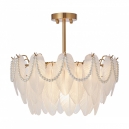 315008/D500 BS Люстра с плафоном в виде перьев Arte Milano