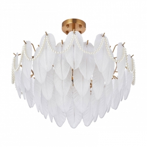 315008/D600 BS Люстра с плафоном в виде перьев Arte Milano