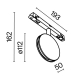 TR090-2-6W3K-B Трековый светильник Technical, Outline