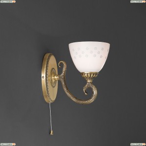 A.8250/1 Бра Reccagni Angelo, 1 плафон, бронза, белый