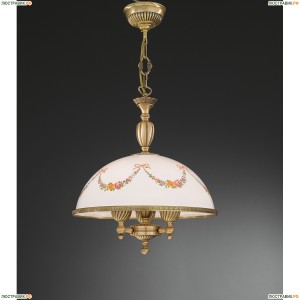 L.8000/38 Люстра подвесная Reccagni Angelo, 3 лампы, бронза, белый с рисунком