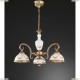 L.8010/3 Люстра подвесная Reccagni Angelo, 3 плафона, бронза, белый с рисунком