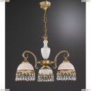 L.8211/3 Люстра подвесная Reccagni Angelo, 3 плафона, бронза, белый