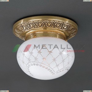 PL 7840/1 Светильник настенно-потолочный Reccagni Angelo, 1 ламп, золото, белый с прозрачным