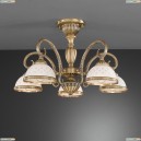 PL.8220/5 Люстра потолочная Reccagni Angelo, 5 плафонов, бронза, белый