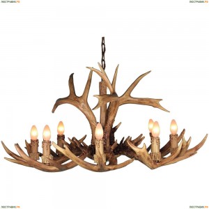 OML-52003-08 Люстра подвесная Omnilux, 8 плафонов, коричневый (Омнилюкс)