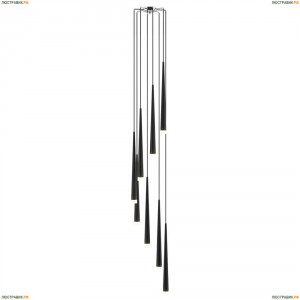 807087 Люстра подвесная Lightstar, 8 плафонов, хром, черный с белым