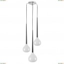 808230 Люстра подвесная Lightstar Simple Light, 3 плафона, белый с черным, хром