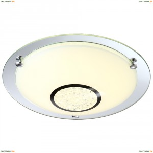 48240 Люстра потолочная светодиодная хрустальная Globo Amada, 1 плафон, хром, белый