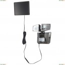 3717S Прожектор уличный светодиодный на солнечных батареях с датчиком движения Globo, 2 плафона, черный, холодный (6500K)