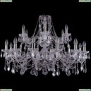 1413/12+6/360/2d/Ni/Leafs Подвесная люстра Bohemia Ivele Crystal (Богемия), 1413