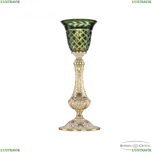 71100L/15 GW P2 Clear-Green/H-1J Настольная лампа под бронзу из латуни Bohemia Ivele Crystal (Богемия), 7100