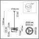 8040/3 Светильник подвесной LUMION, Indira Moderni