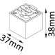 CLT 0.212 03 BL Адаптер для однофазного шинопровода CLT 0.212 Crystal Lux, CLT 0.212