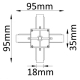 CLT 0.211 04 WH Соединитель X-образный для однофазного шинопровода CLT 0.211 Crystal Lux, CLT 0.211