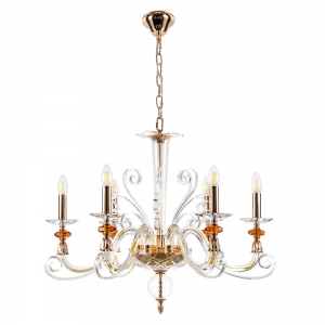 CATARINA SP6 V2 GOLD/TRANSPARENT-COGNAC Люстра Crystal Lux, Catarina