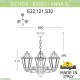 E22.120.S30.AXF1R Светильник уличный подвесной Fumagalli (Фумагали), SICHEM/ANNA 3L 