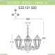 E22.120.S30.BYF1R Уличный подвесной светильник Fumagalli (Фумагали), Sichem/Anna 3L