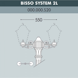 000.000.S20.A0 Консоль для паркового фонаря Fumagalli, Консоль Bisso