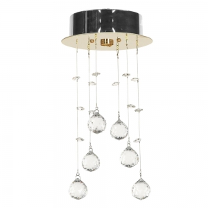 Flusso H 1.4.15.615 G Люстра потолочная с зеркалом Arti Lampadari (Арти Лампадари), Flusso