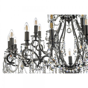 Isola E 1.1.24.600 NB Хрустальная подвесная люстра Dio D`arte (Дио Дарте), Elite, Isola Nickel black