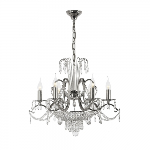 Alessandria E 1.1.6.600 N Хрустальная подвесная люстра Dio D`arte (Дио Дарте), Elite, Alessandria Nickel