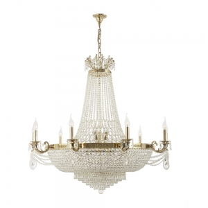 Lodi E 1.6.9.200 G Хрустальная подвесная люстра Dio D`arte (Дио Дарте), Asfour, Lodi Gold