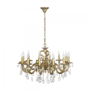 Siena E 1.1.12.200 AG Хрустальная подвесная люстра Dio D`arte (Дио Дарте), Asfour, Siena Antique gold