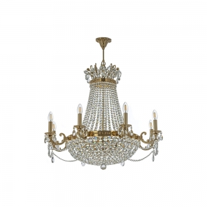 Lodi E 1.6.8.600 G Хрустальная подвесная люстра Dio D`arte (Дио Дарте), Elite, Lodi Gold
