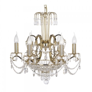 Alessandria E 1.1.6.200 G Хрустальная подвесная люстра Dio D`arte (Дио Дарте), Asfour, Alessandria Gold