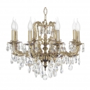Aosta E 1.1.8.200 G Хрустальная подвесная люстра Dio D`arte (Дио Дарте), Asfour, Aosta Gold