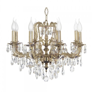 Aosta E 1.1.8.200 G Хрустальная подвесная люстра Dio D`arte (Дио Дарте), Asfour, Aosta Gold