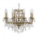 Aosta E 1.1.8.200 GB Хрустальная подвесная люстра Dio D`arte (Дио Дарте), Asfour, Aosta Gold black