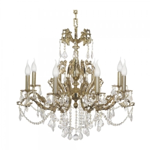 Sorrento E 1.1.8.200 G Хрустальная подвесная люстра Dio D`arte (Дио Дарте), Asfour, Sorrento Gold