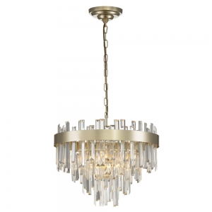 Citilux Лаура CL301262 Люстра хрустальная подвесная Шампань