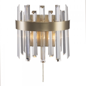 Citilux Лаура CL301422 Бра хрустальное с выключателем Шампань