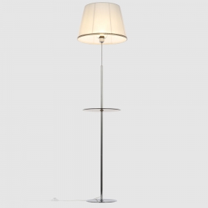 Citilux Линц CL402970T Торшер хром со столиком и белым абажуром