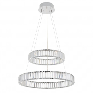 Citilux Чезаре CL338261 LED Люстра хрустальная с пультом Хром