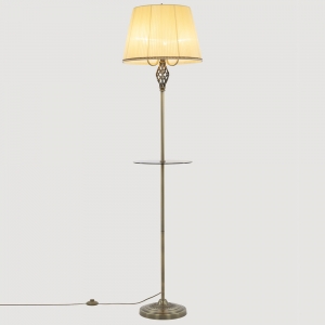 Citilux Вена CL402933T Торшер бронза со столиком и кремовым абажуром